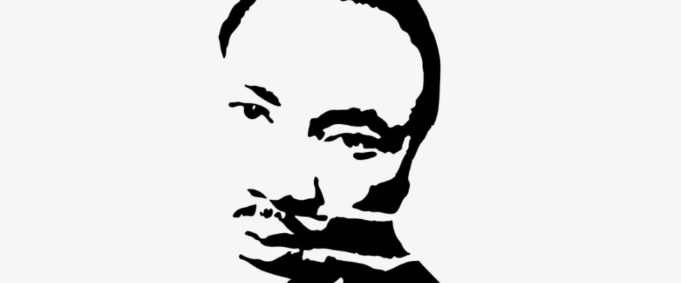 Black and White Drawing of MLK