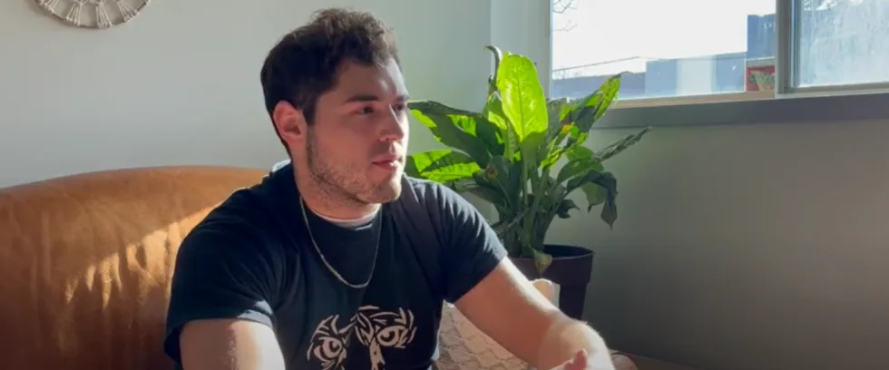 screenshot of a video of a patient asking questions to a therapist