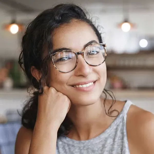 portrait of a woman feeling confident and mentally healthy after online therapy session